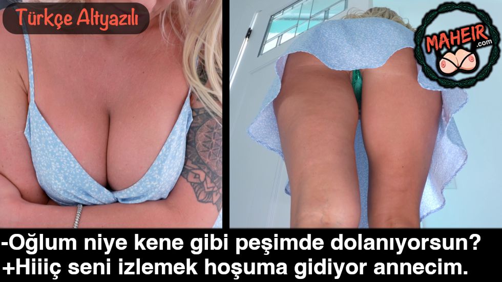 Olgun Annesinin Meme Dekoltesine Ve Etek Altına Bakıp Azdı